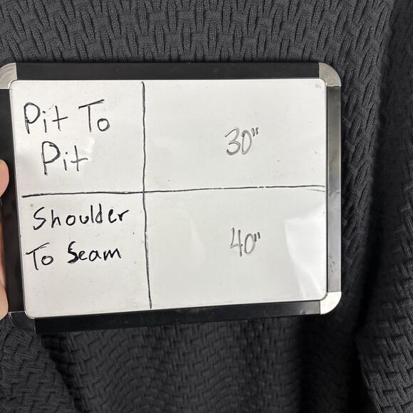 Shaquille O’Neal XLG Textured Sweater Cotton Blend Charcoal Gray Size 4XLT NWT - Picture 6 of 6